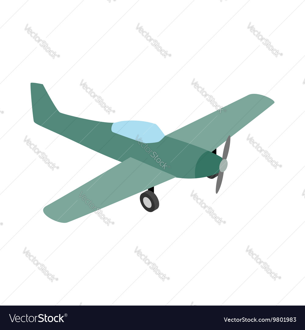 Small plane icon isometric 3d style Royalty Free Vector