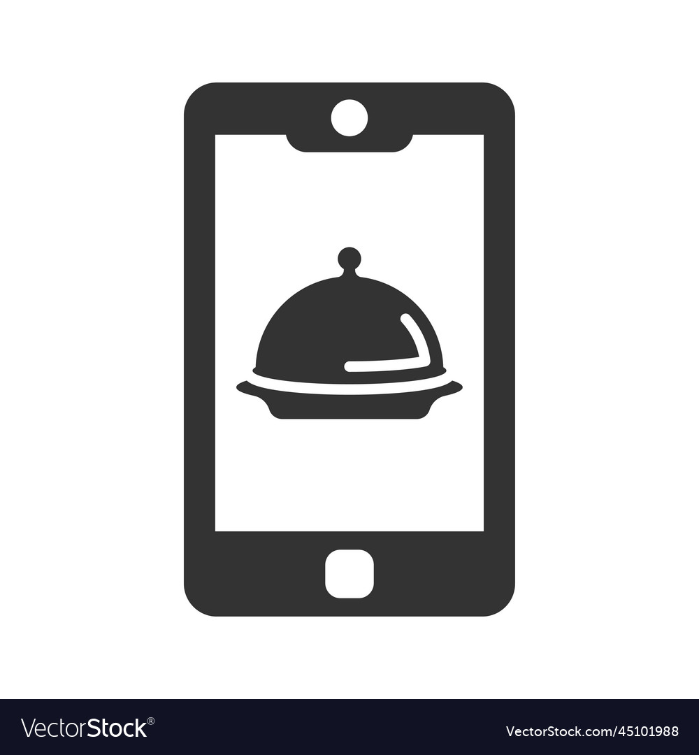 Food delivery app icon Royalty Free Vector Image