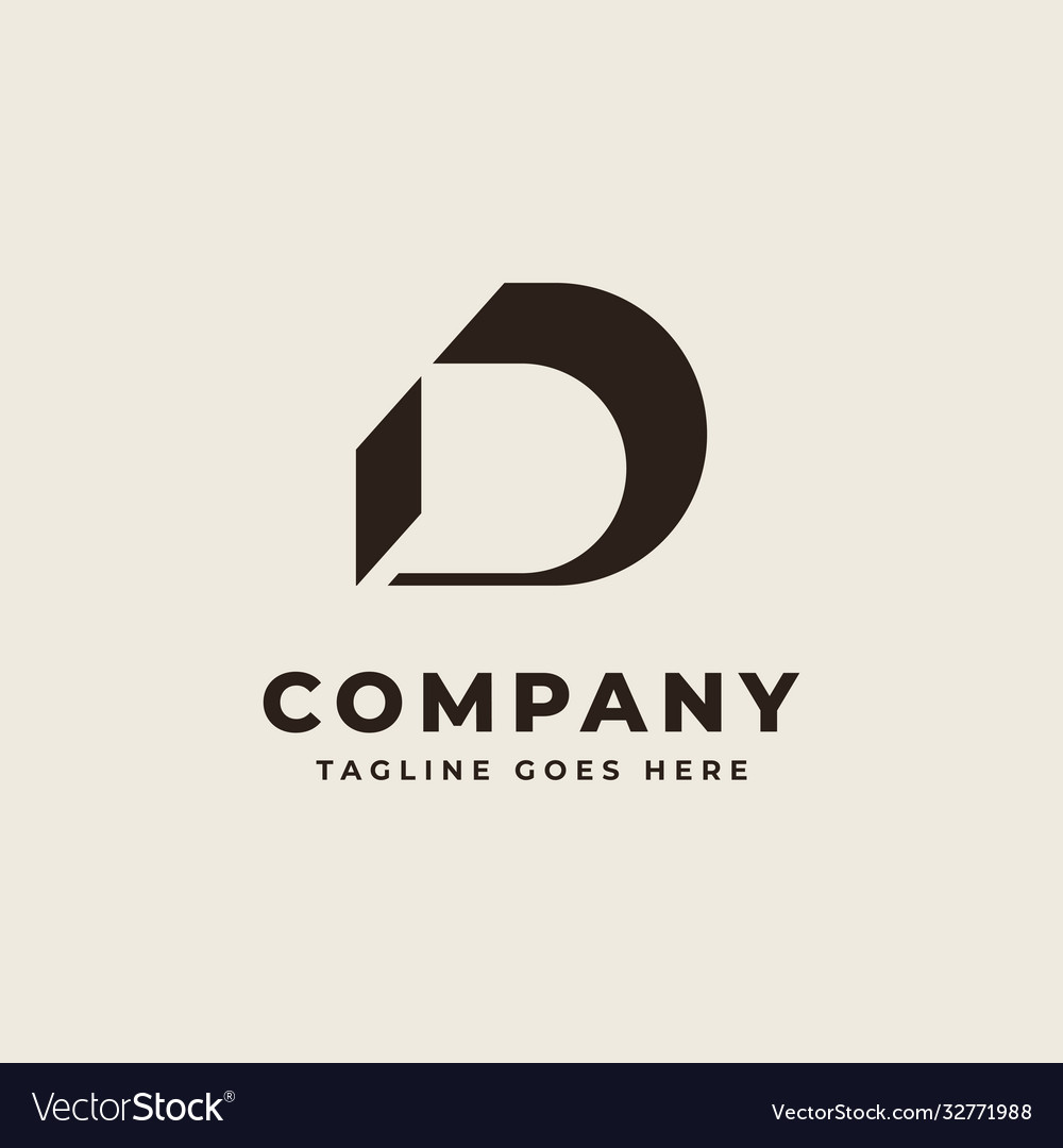 Initial d monogram logo design Royalty Free Vector Image