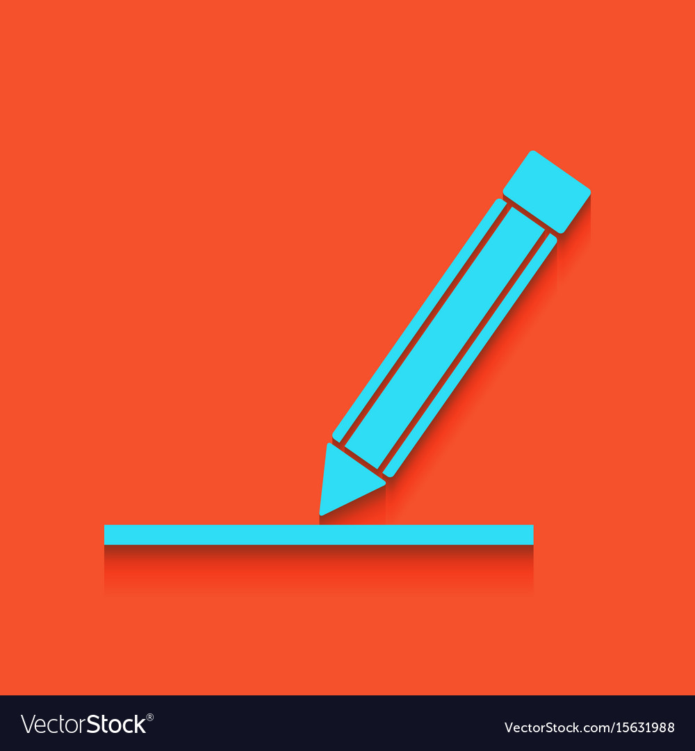 Pencil sign whitish icon Royalty Free Vector Image