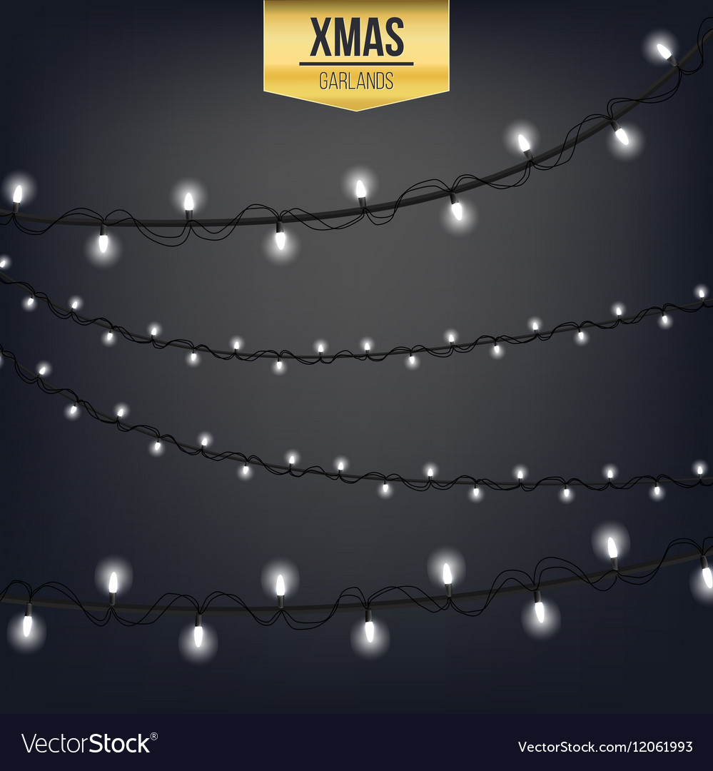 Abstract creative christmas garland light isolated