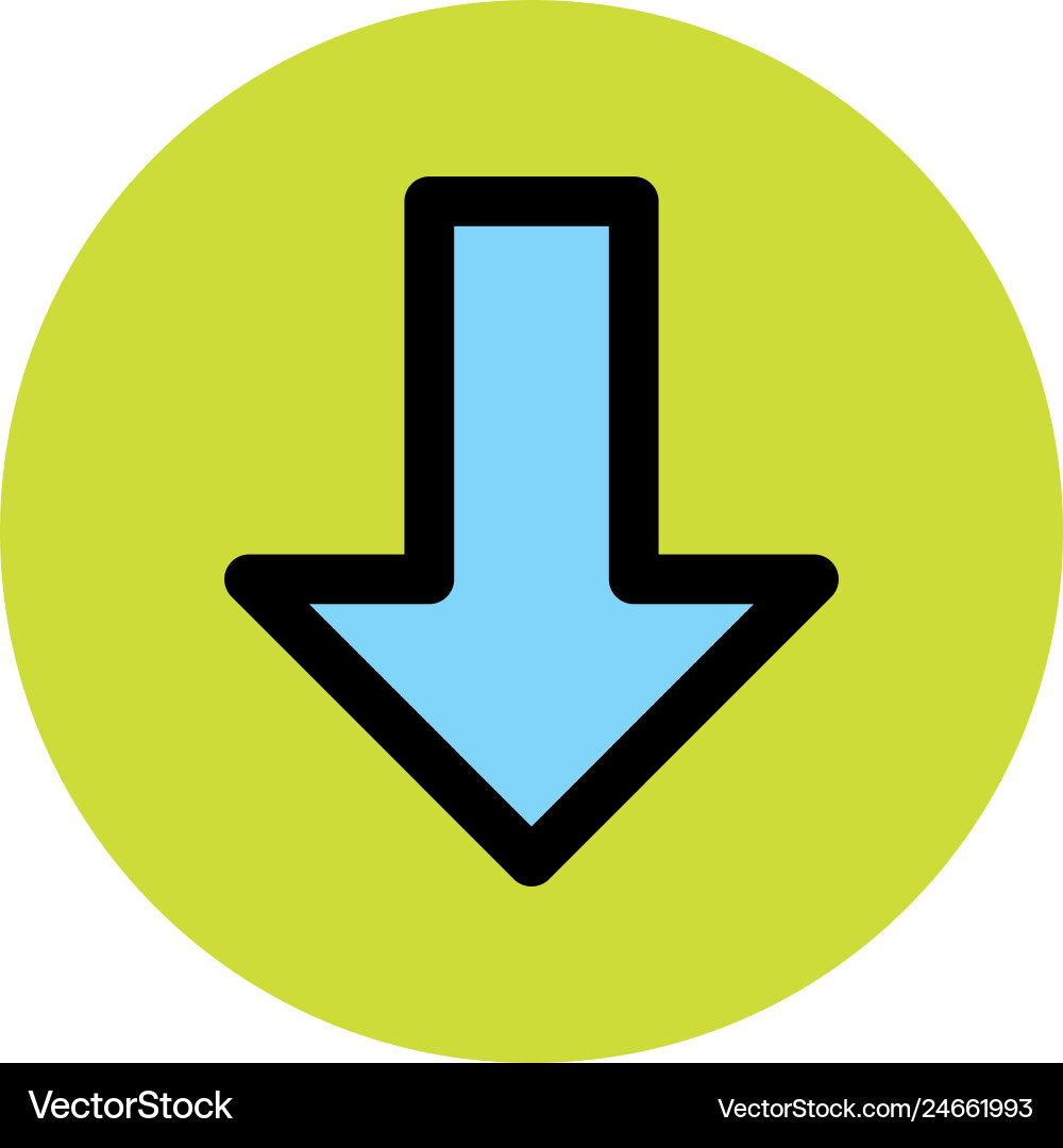 Down arrow icon Royalty Free Vector Image - VectorStock