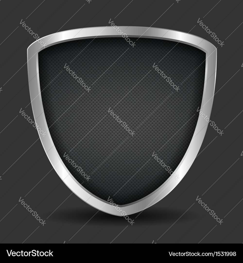 Black shield Royalty Free Vector Image - VectorStock