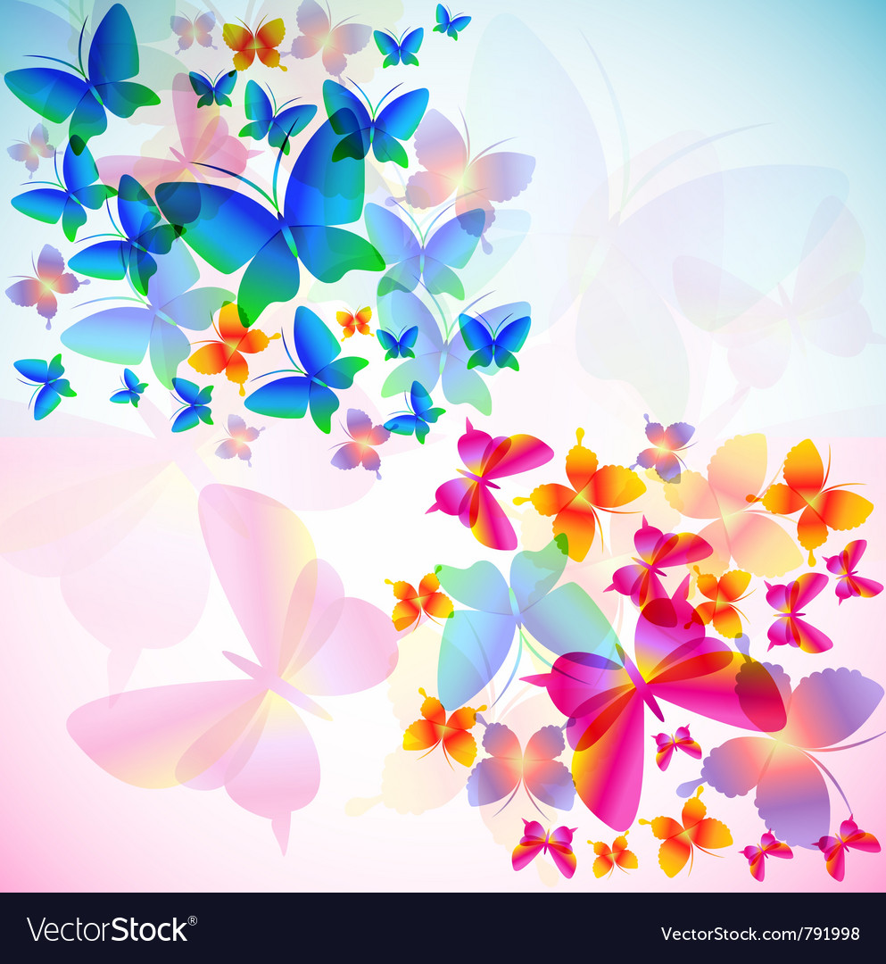 Download Colorful butterfly background Royalty Free Vector Image