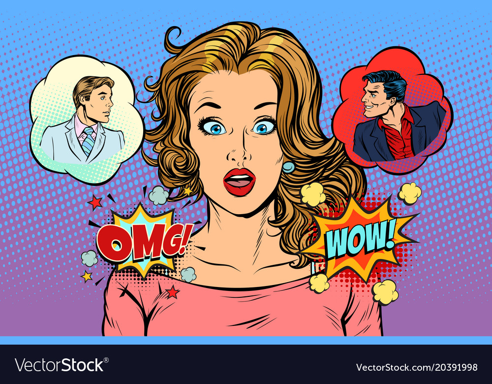 Woman angel and demon choices Royalty Free Vector Image