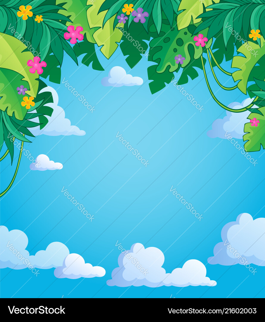 Image with jungle theme 4 Royalty Free Vector Image