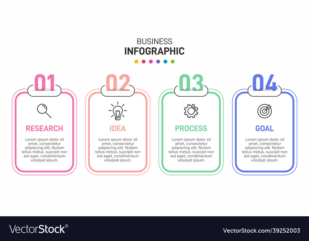 Infographic design with icons and 4 options Vector Image