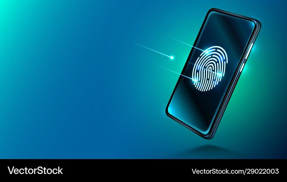 Mobile data security concept smartphone Royalty Free Vector