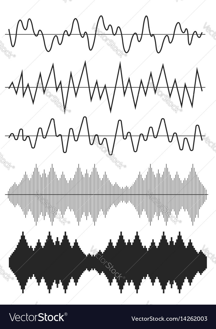 Sound wave icon set Royalty Free Vector Image - VectorStock