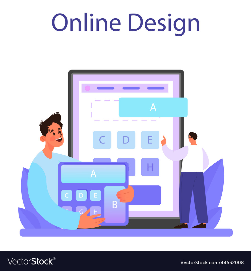 Responsive web design online service or platform Vector Image