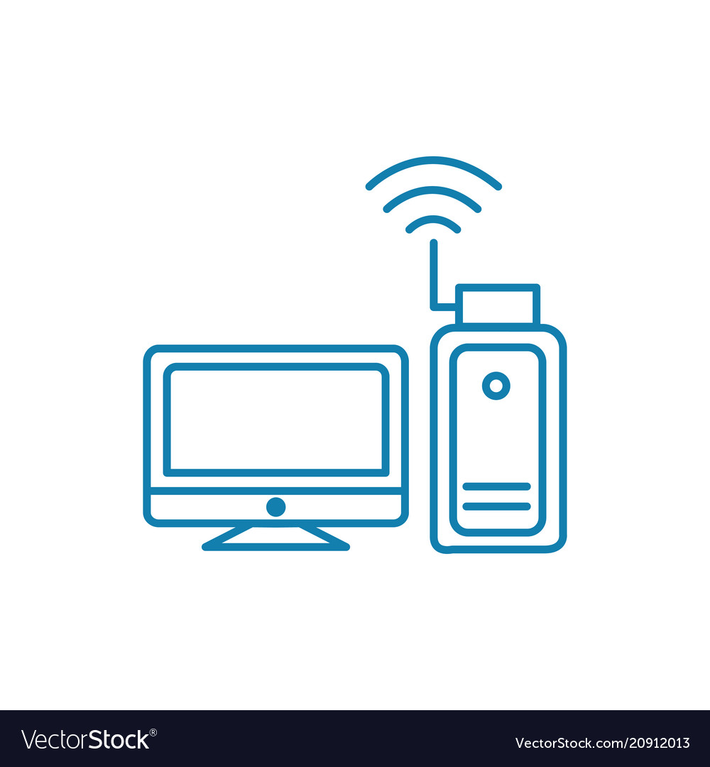 Access point linear icon concept