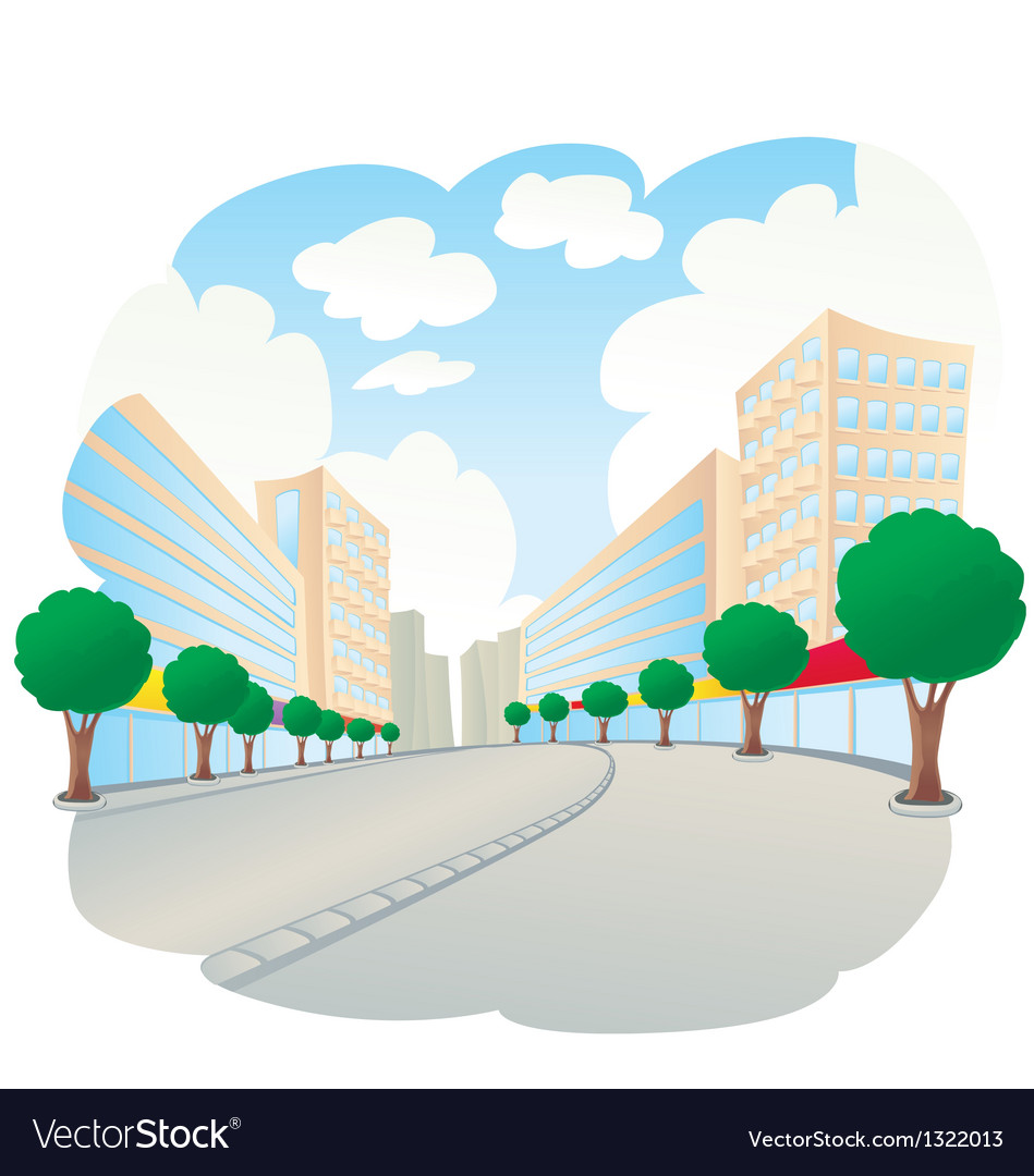 City landscape Royalty Free Vector Image - VectorStock