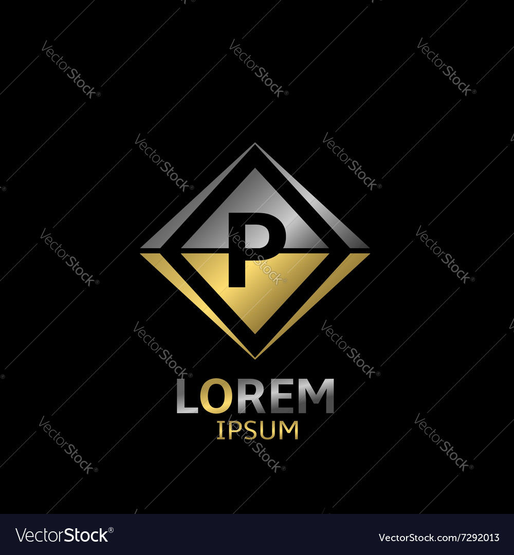 Letter p logo Royalty Free Vector Image - VectorStock