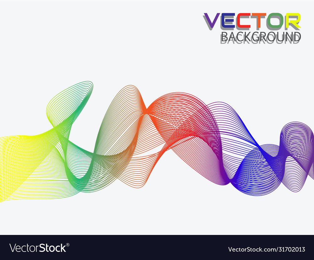 Rainbow ribbon effect 22 Royalty Free Vector Image