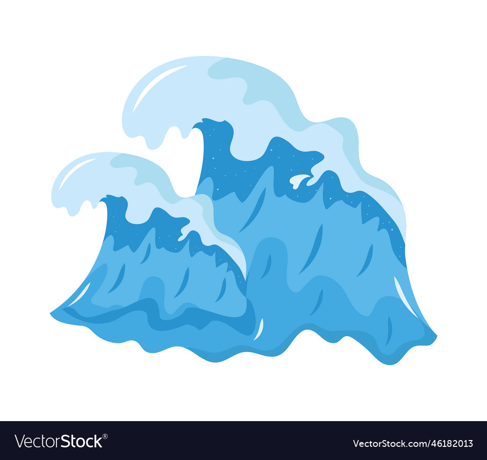 Sea blue waves Royalty Free Vector Image - VectorStock