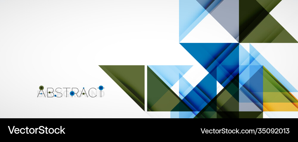 Set triangle geometric backgrounds Royalty Free Vector Image