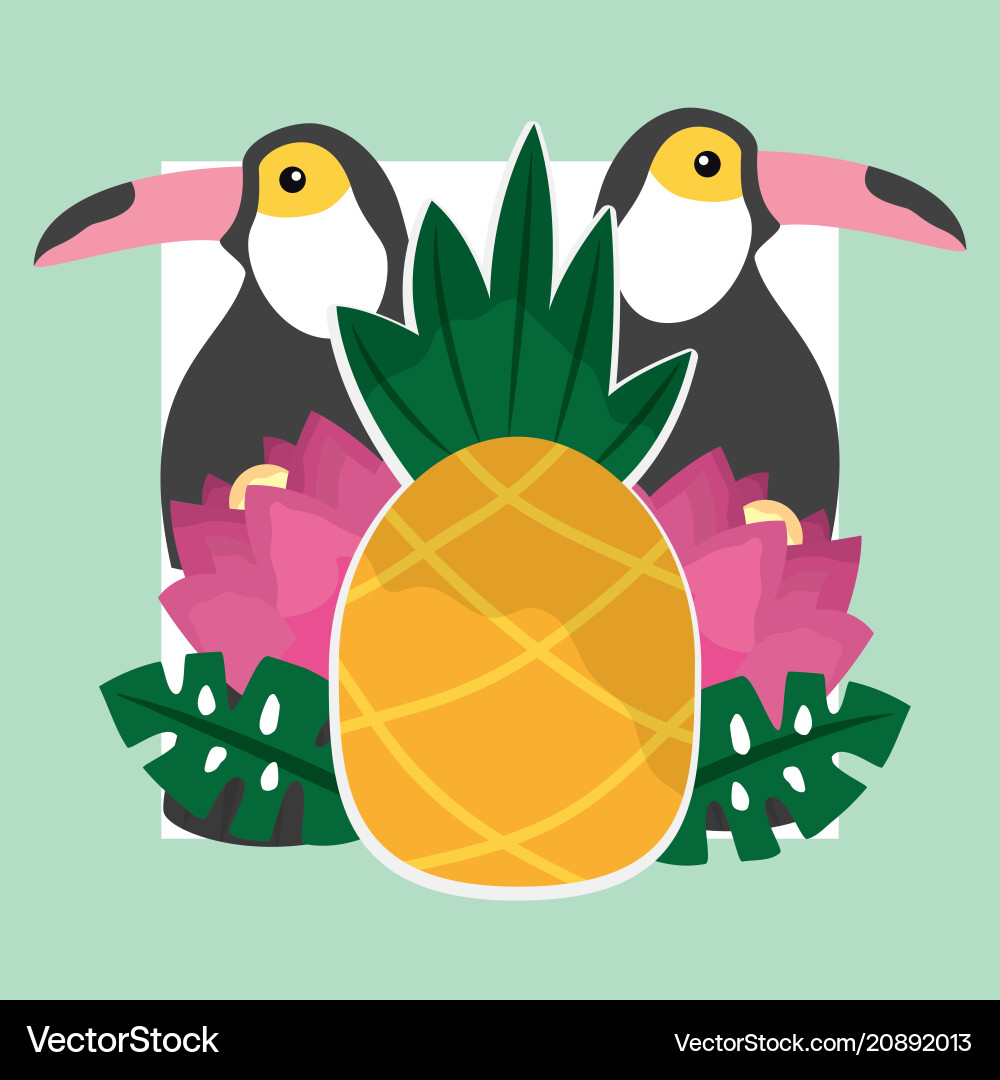 Summer time tropical Royalty Free Vector Image