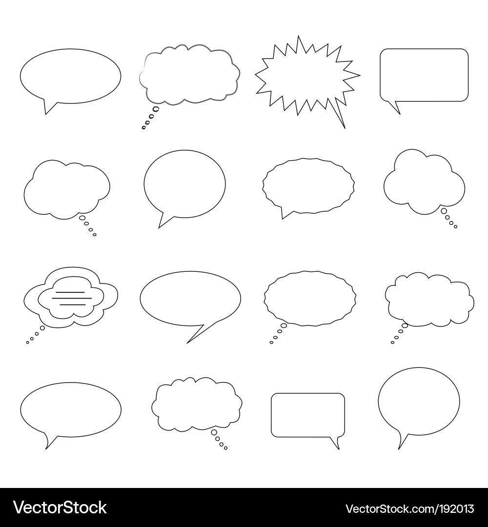 Talk bubbles Royalty Free Vector Image - VectorStock