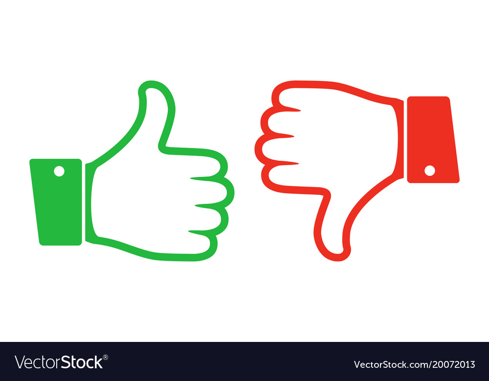 Thumb up and down icon Royalty Free Vector Image