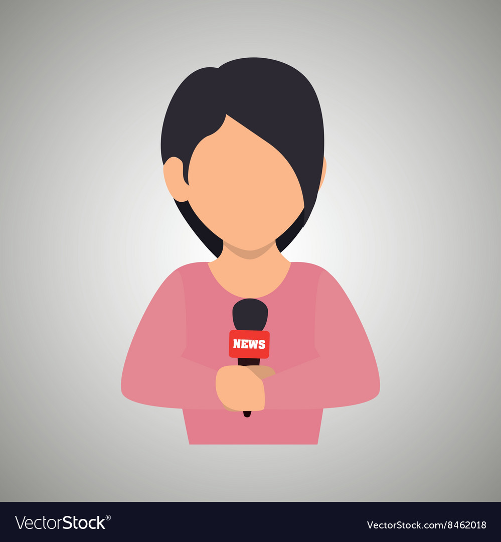 News Reporter Design Vector Image News Reporter Design Vector Image