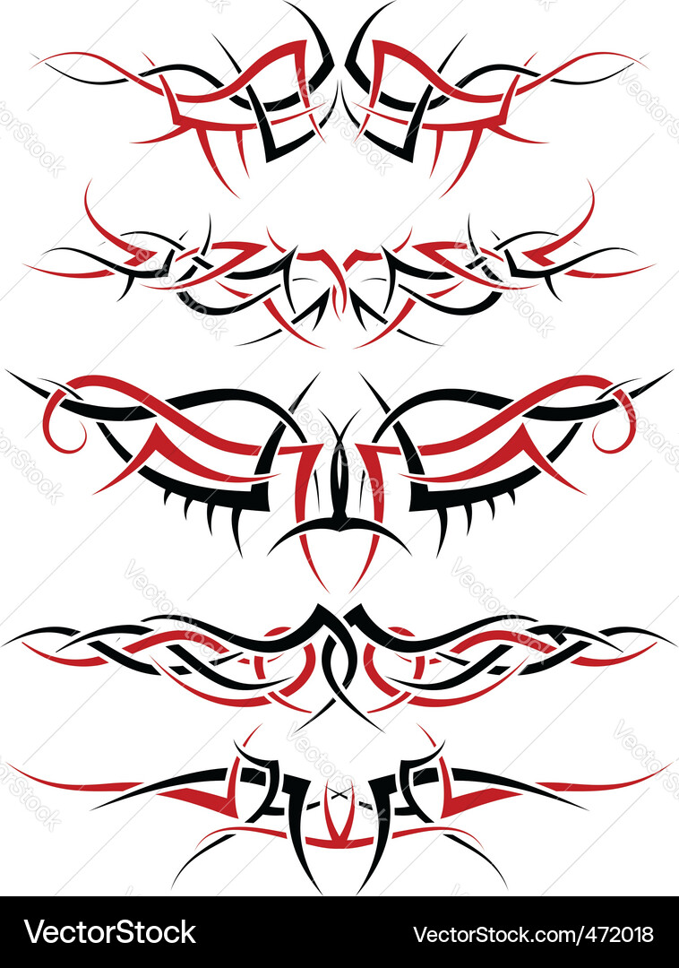 Tattoos set Royalty Free Vector Image - VectorStock