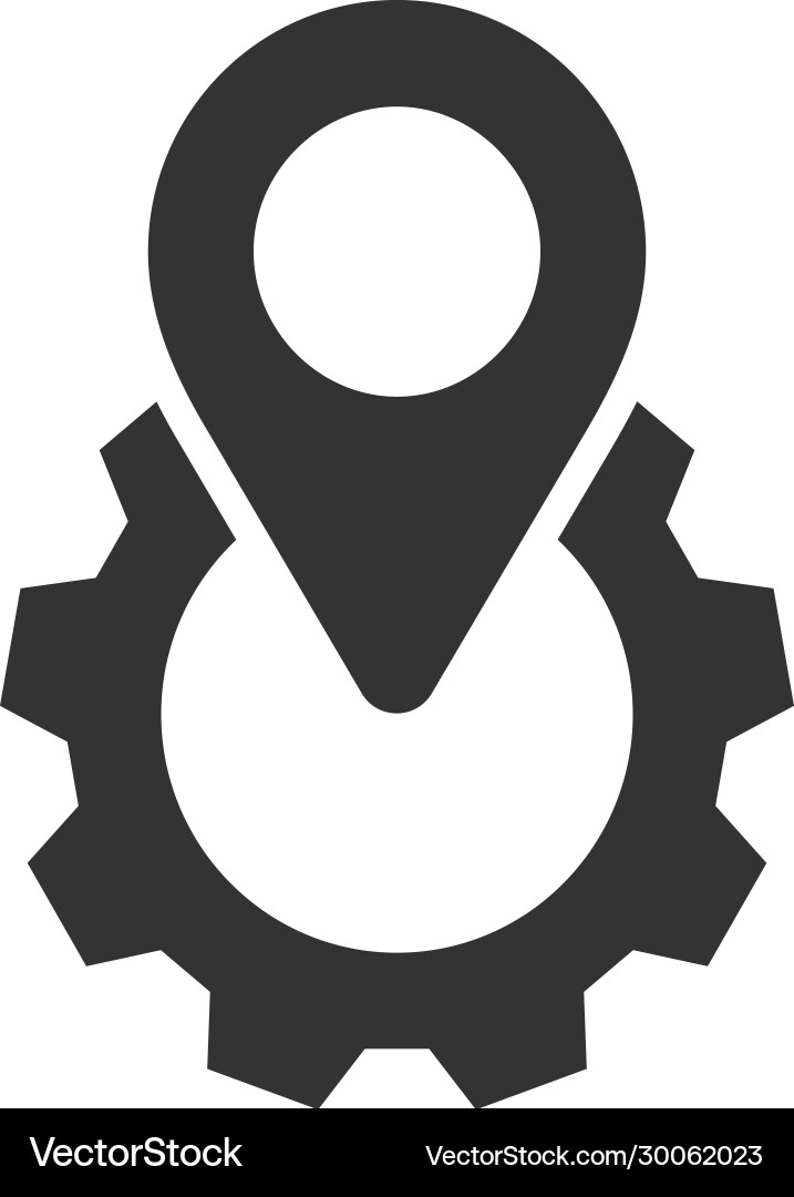 Location setting icon Royalty Free Vector Image