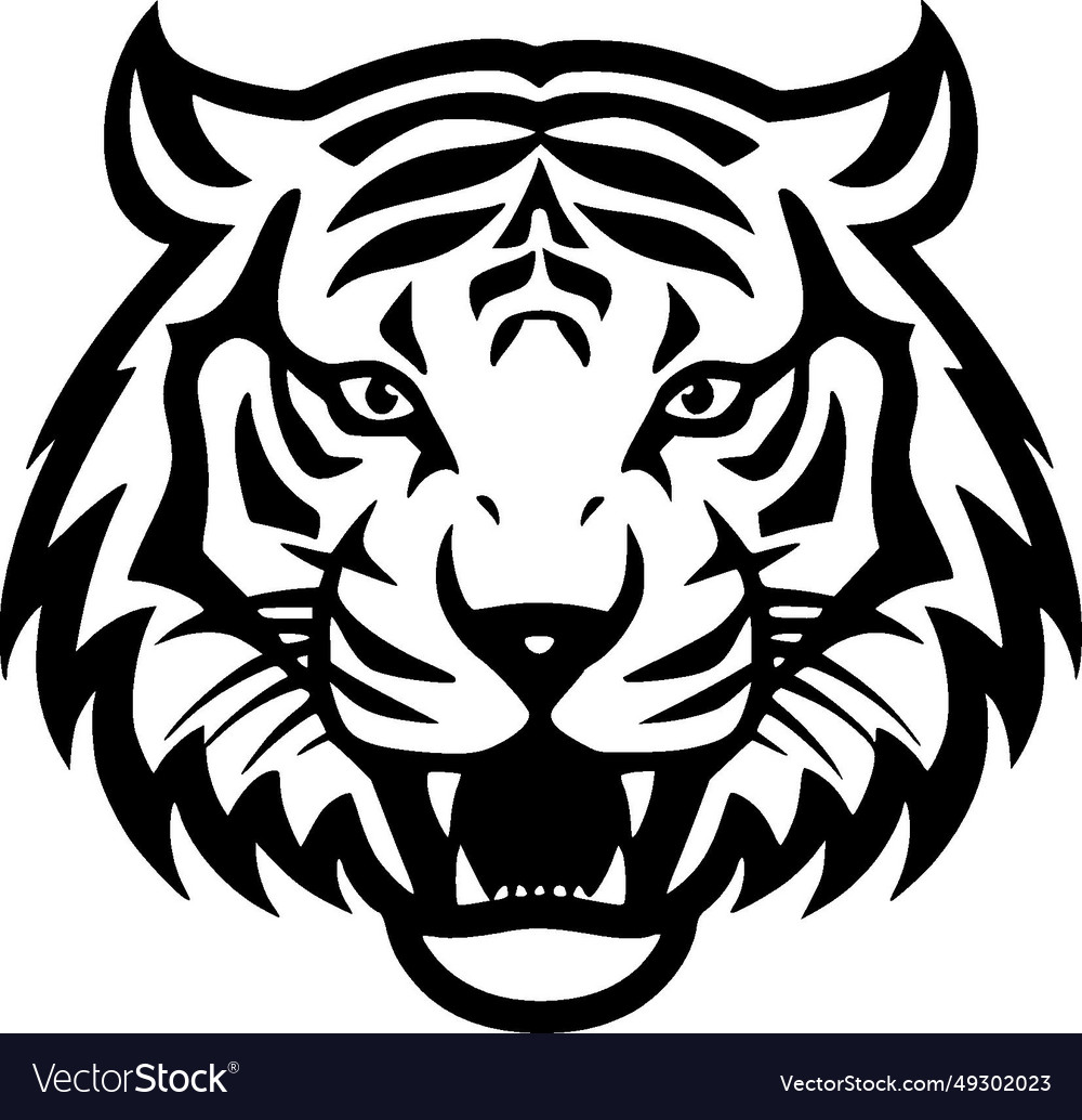 Tiger - minimalist and simple silhouette Vector Image