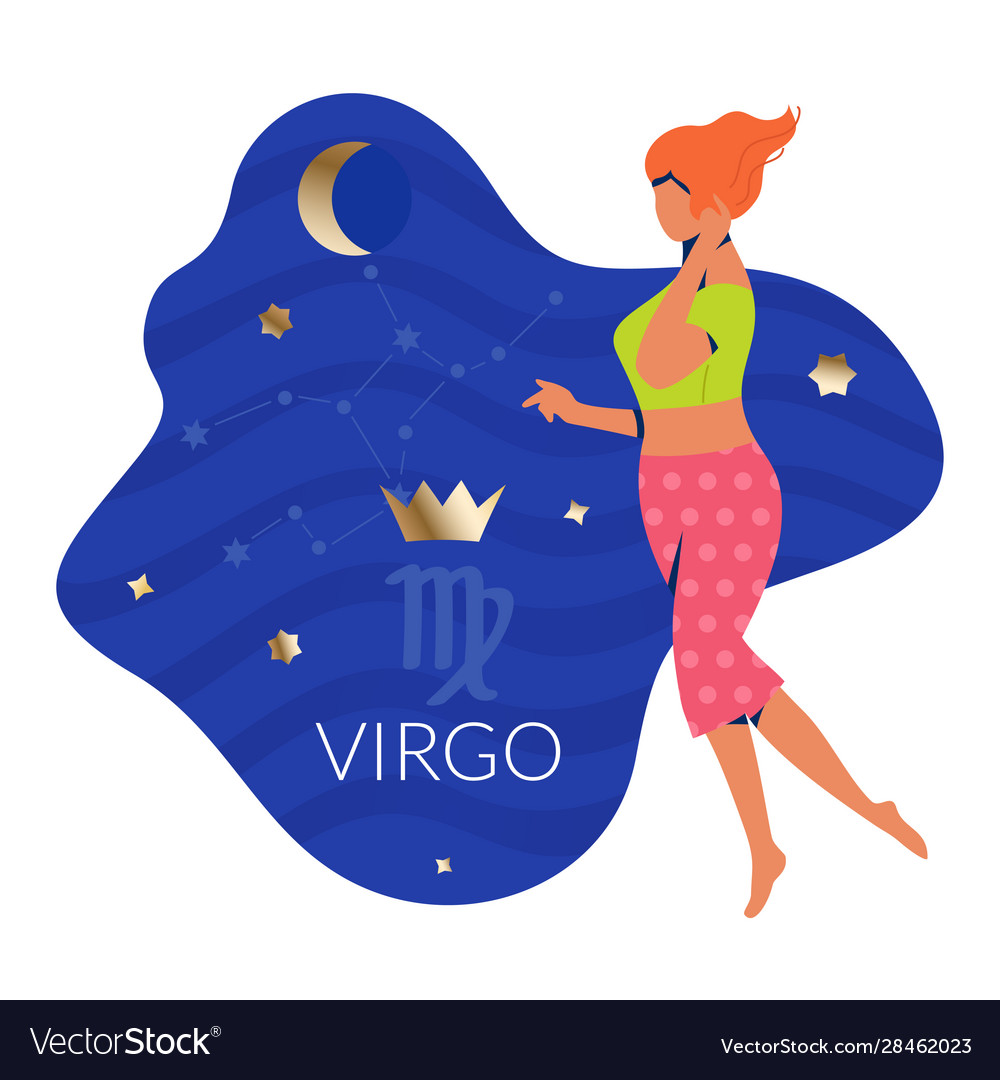 Virgo woman zodiac Royalty Free Vector Image - VectorStock