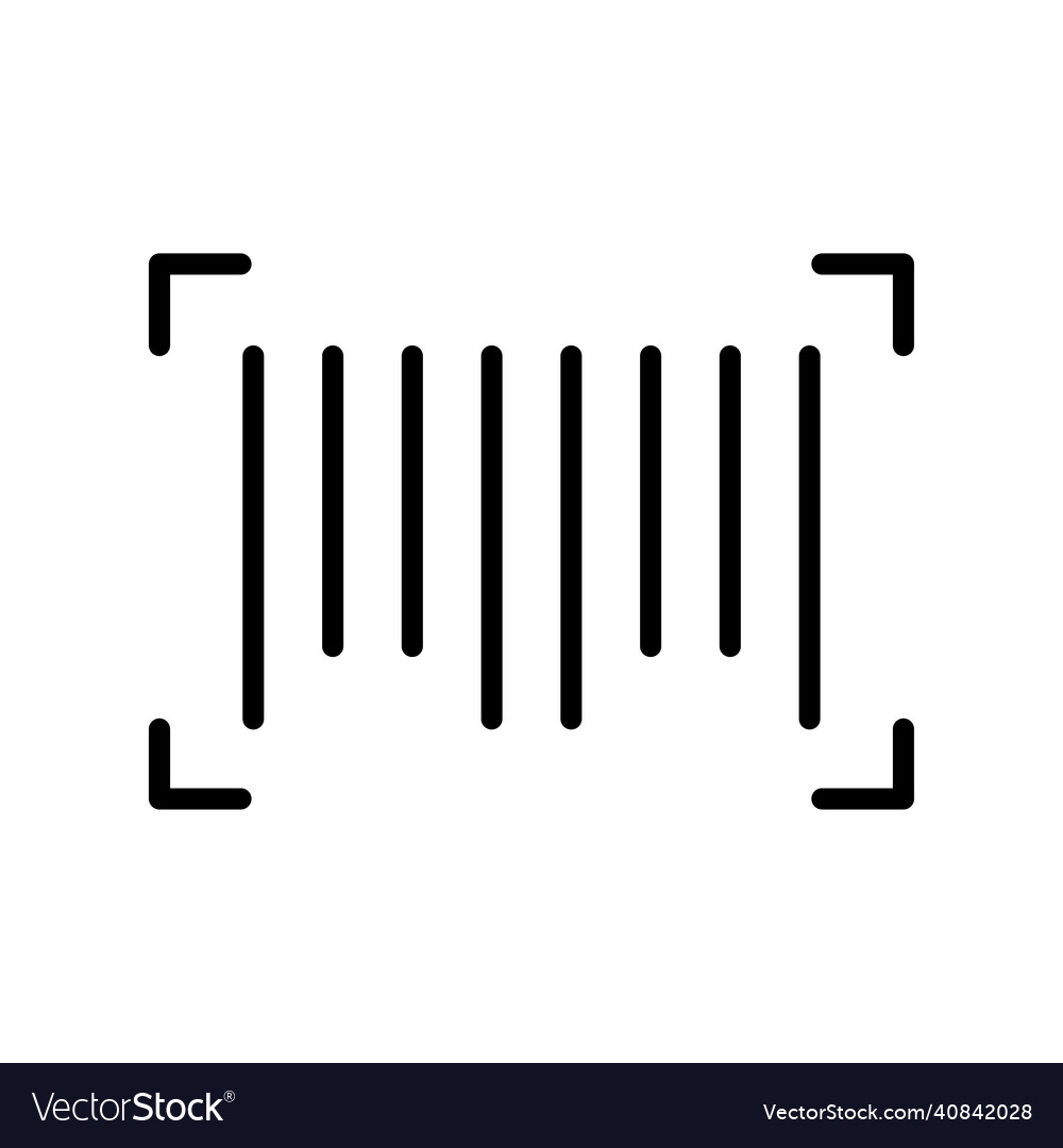 Barcode scan line icon Royalty Free Vector Image