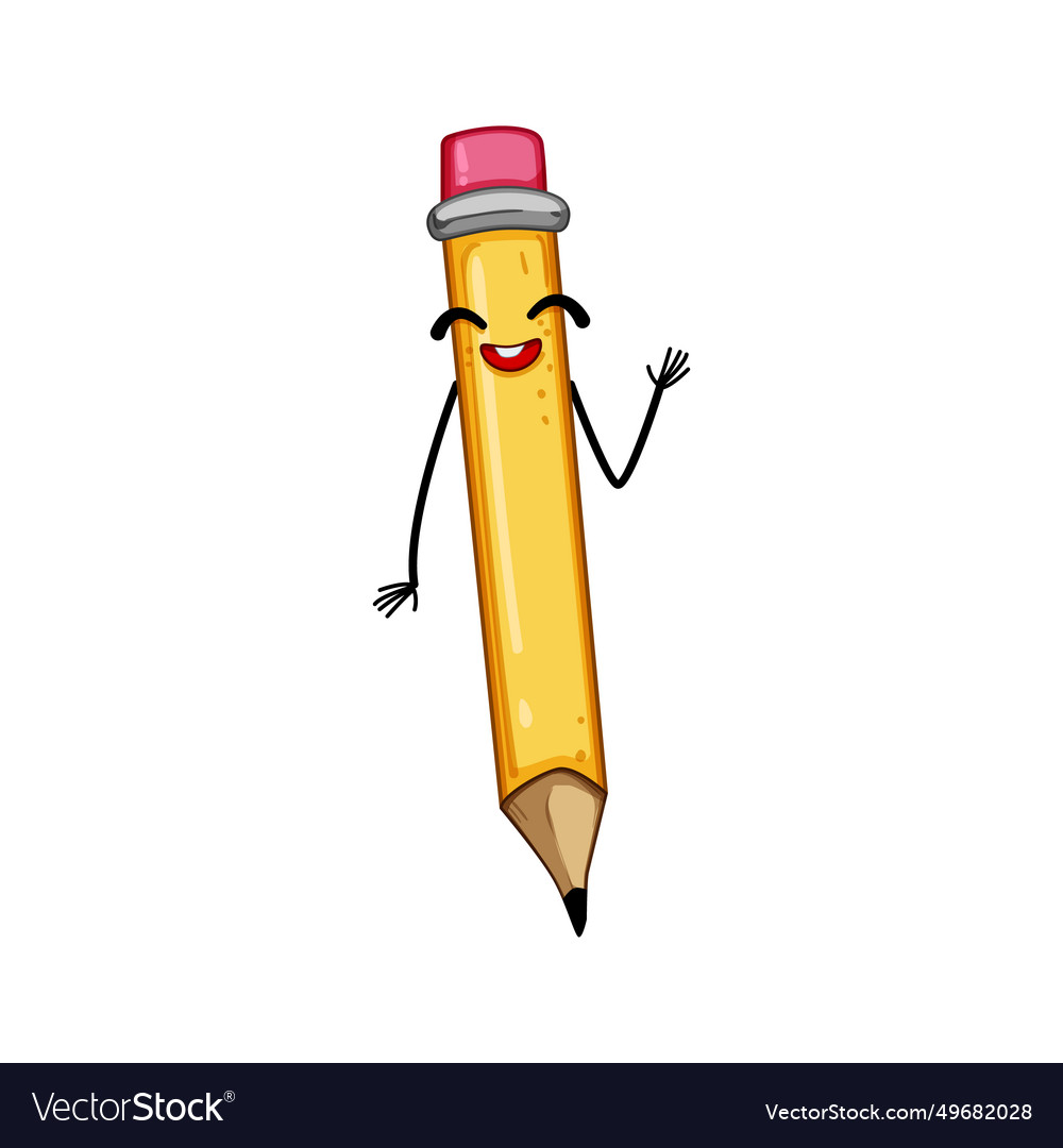 Collection Pen Character Cartoon Royalty Free Vector Image