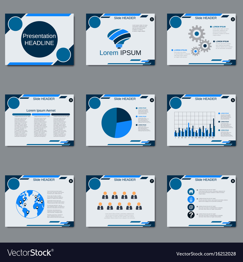 business presentation template vector design