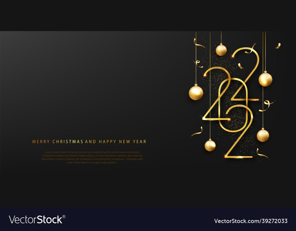 2022 happy new year banner Royalty Free Vector Image