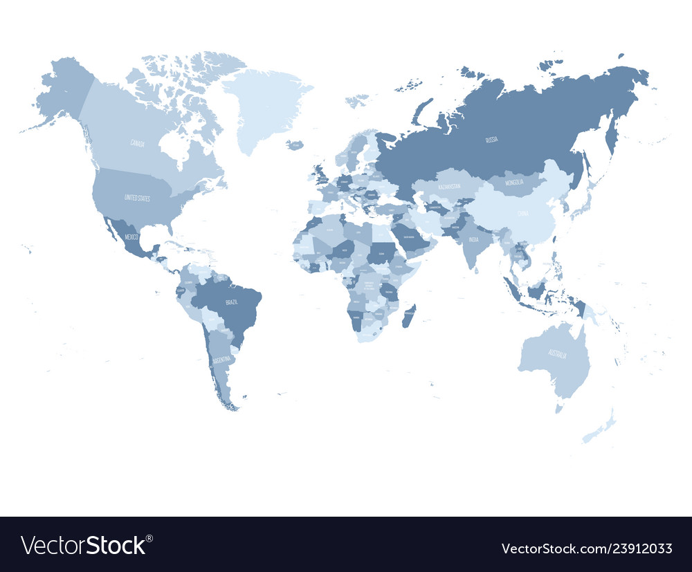 Geopolitical World Map High Detail Political Vector Image   Geopolitical World Map High Detail Political Vector 23912033 