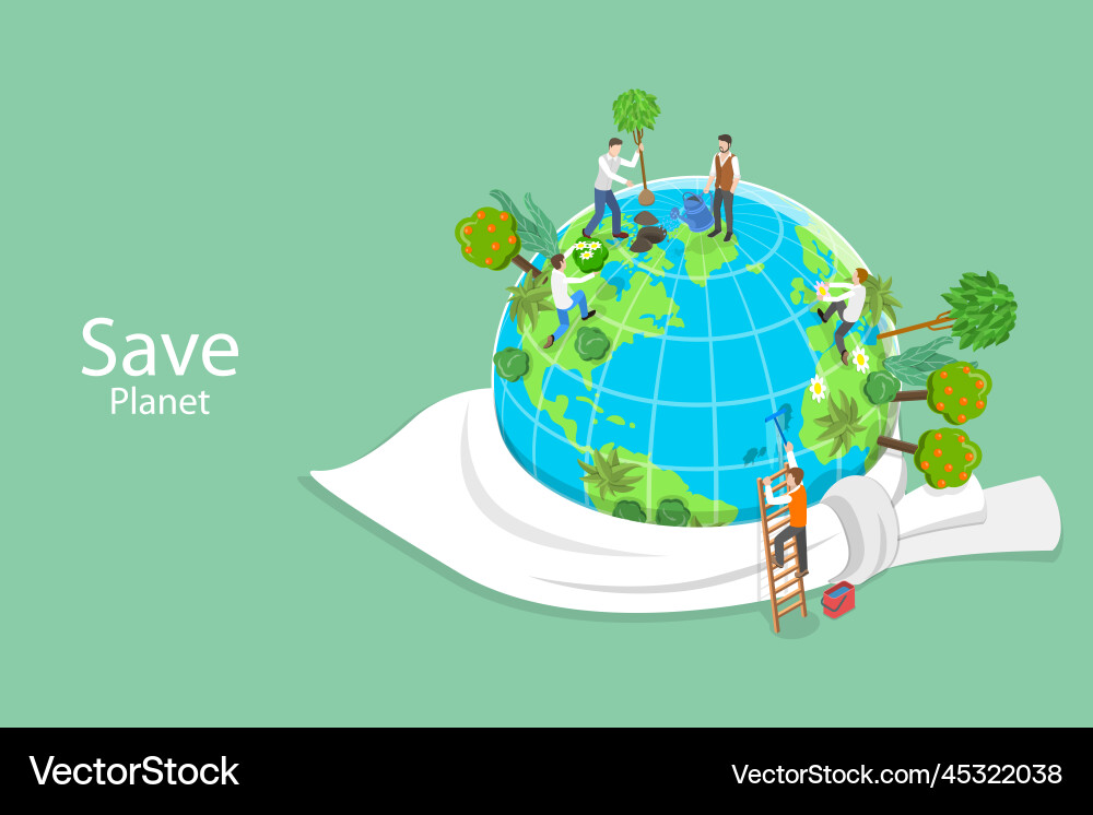 3d isometric flat conceptual Royalty Free Vector Image