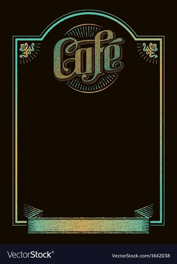 cafe chalkboard menu royalty