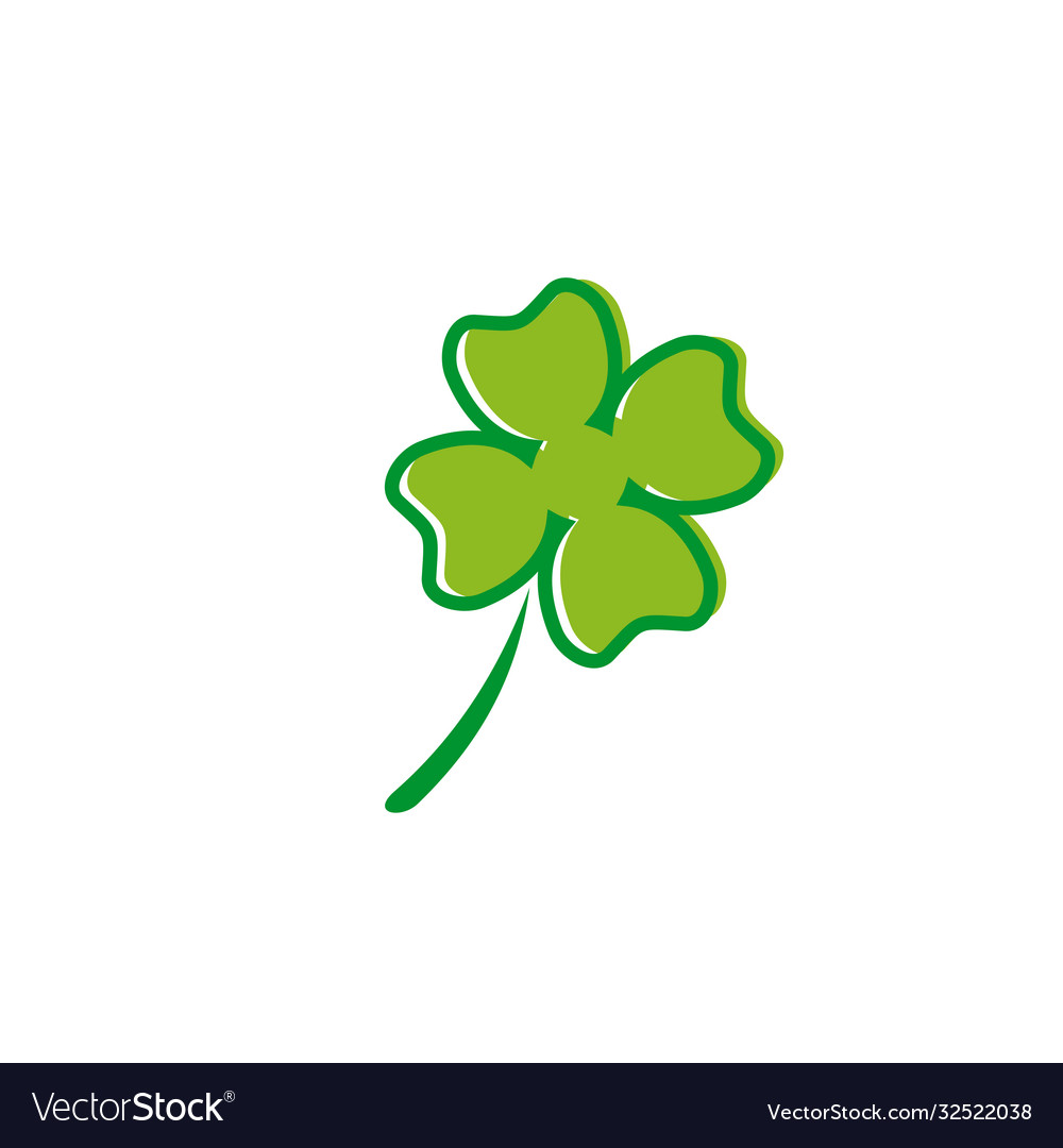 Clover leaf logo design template Royalty Free Vector Image