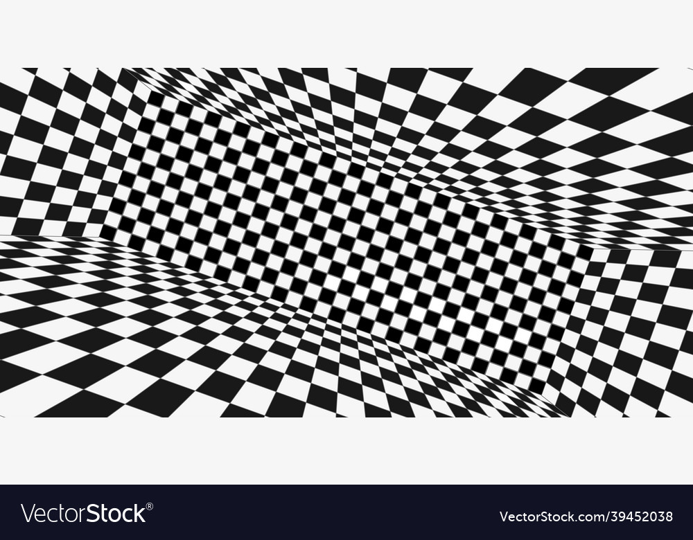 Grid perspective black and whte room Royalty Free Vector