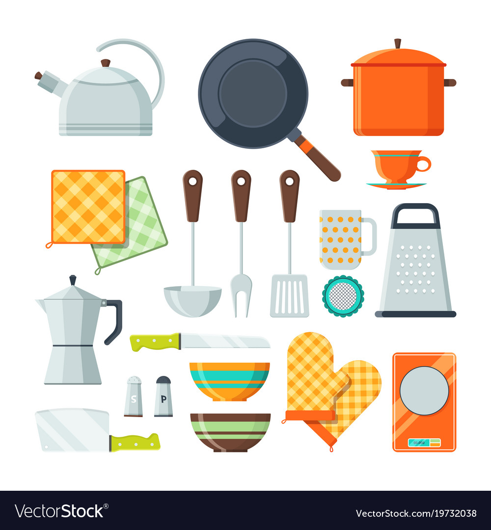 Kitchen Tools For Cooking Cartoon Royalty Free Vector Image   Kitchen Tools For Cooking Cartoon Vector 19732038 