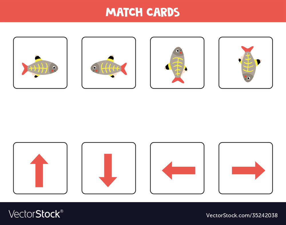 Image matching. Рыбки вправо и влево. Карточка рыбки влево и вправо. X ray Fish перевод. Left or right игра