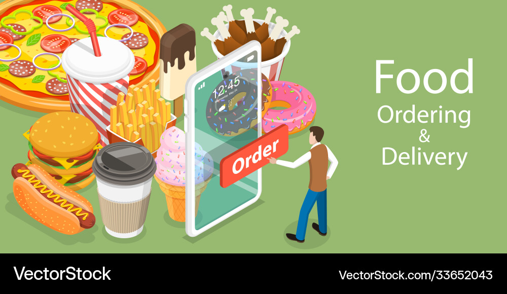 3d isometric flat conceptual Royalty Free Vector Image
