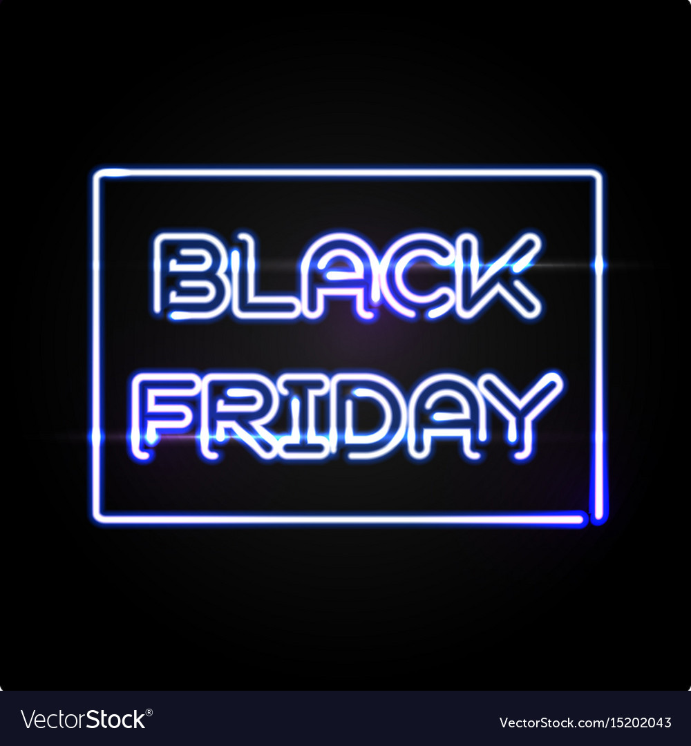 Black Friday Light Frame Advertising Design Vector Image