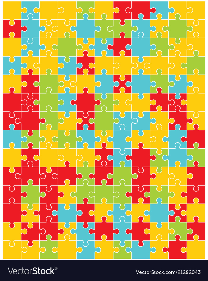 Colorful puzzle Royalty Free Vector Image - VectorStock