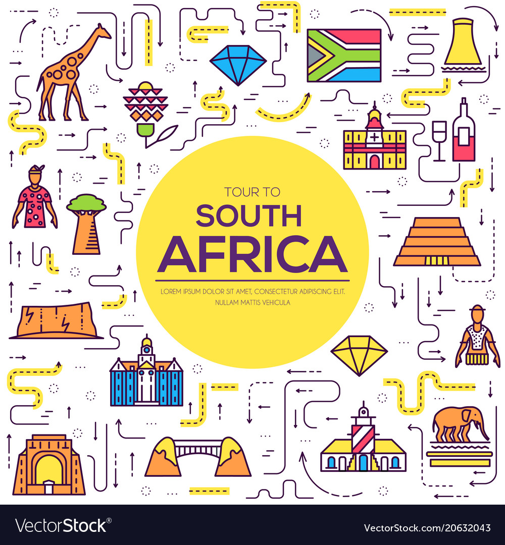 Country south africa travel vacation of place Vector Image