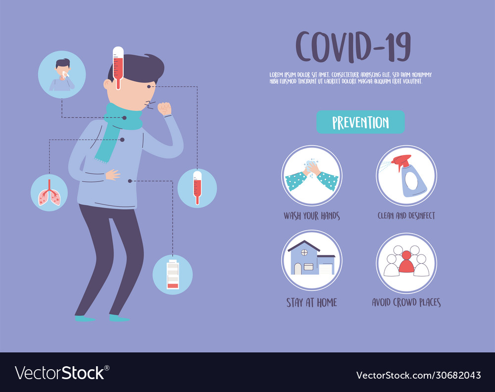 Covid19 19 pandemic infographic people Royalty Free Vector