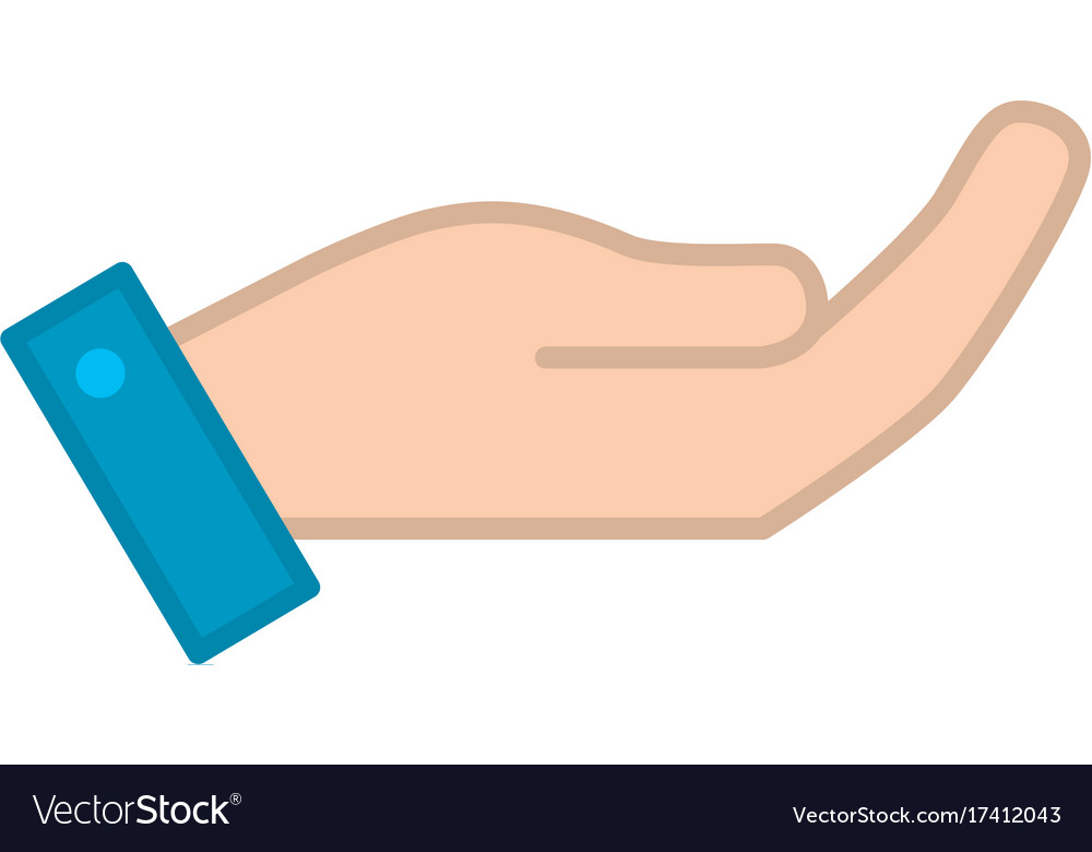 Cute person hand flat design Royalty Free Vector Image