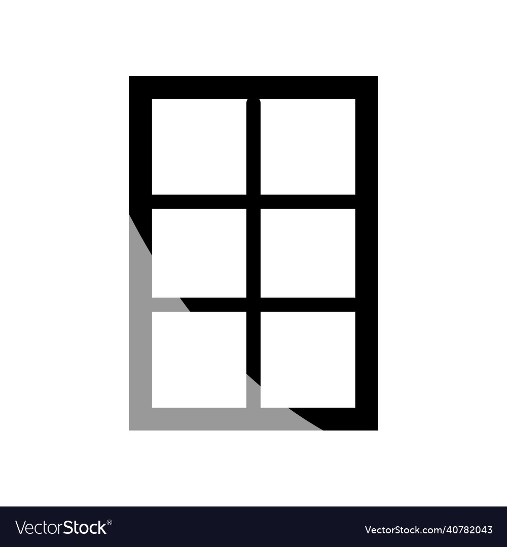 Graphic of window icon Royalty Free Vector Image