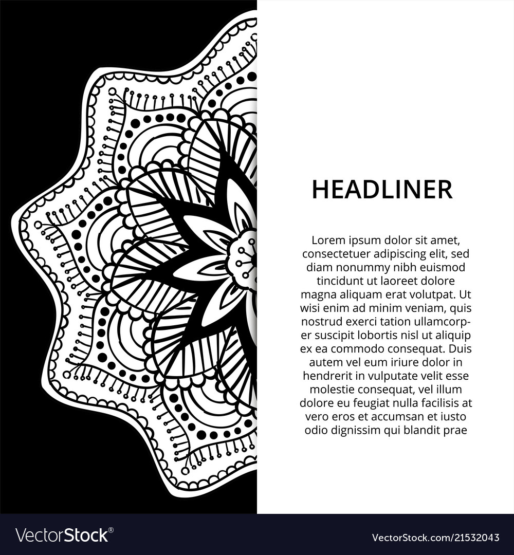 Indian Floral Paisley Medallion Banners Ethnic Vector Image