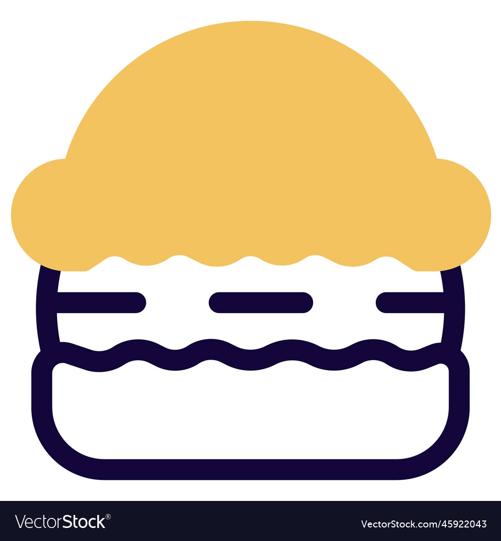 Profiterole cream puff light Royalty Free Vector Image