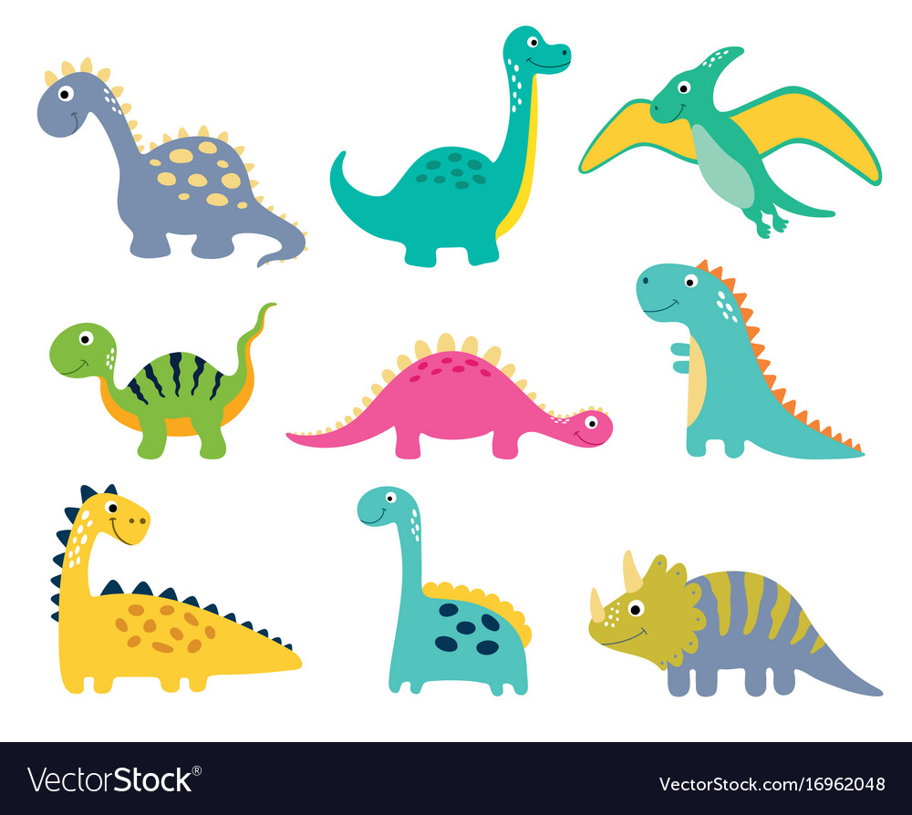 Download Cute dino Royalty Free Vector Image - VectorStock