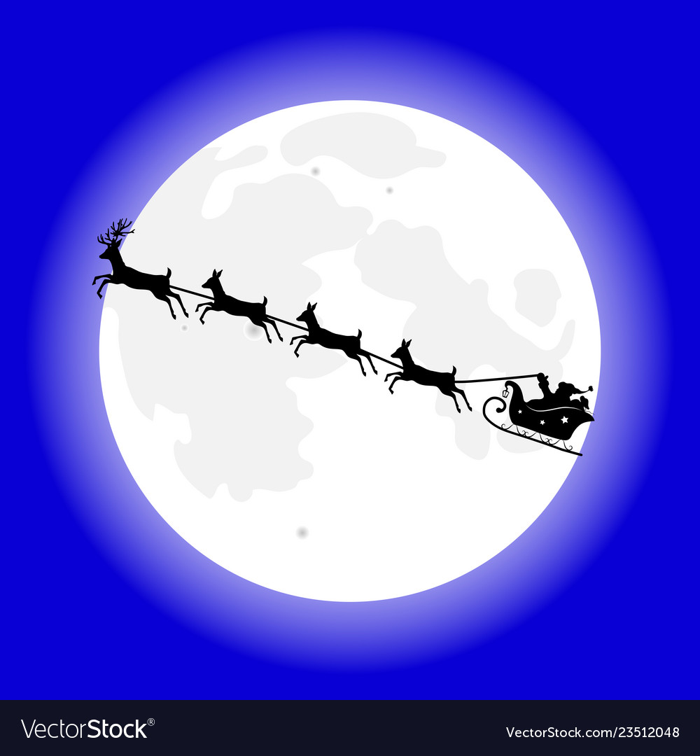 Santa claus rides in a sleigh in harness Vector Image